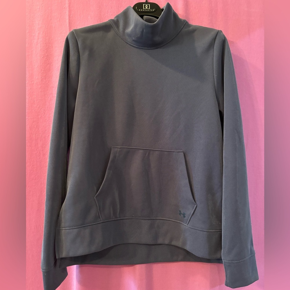 Under Armour Women's Shiny Metallic Blue Sweatshirt Size S